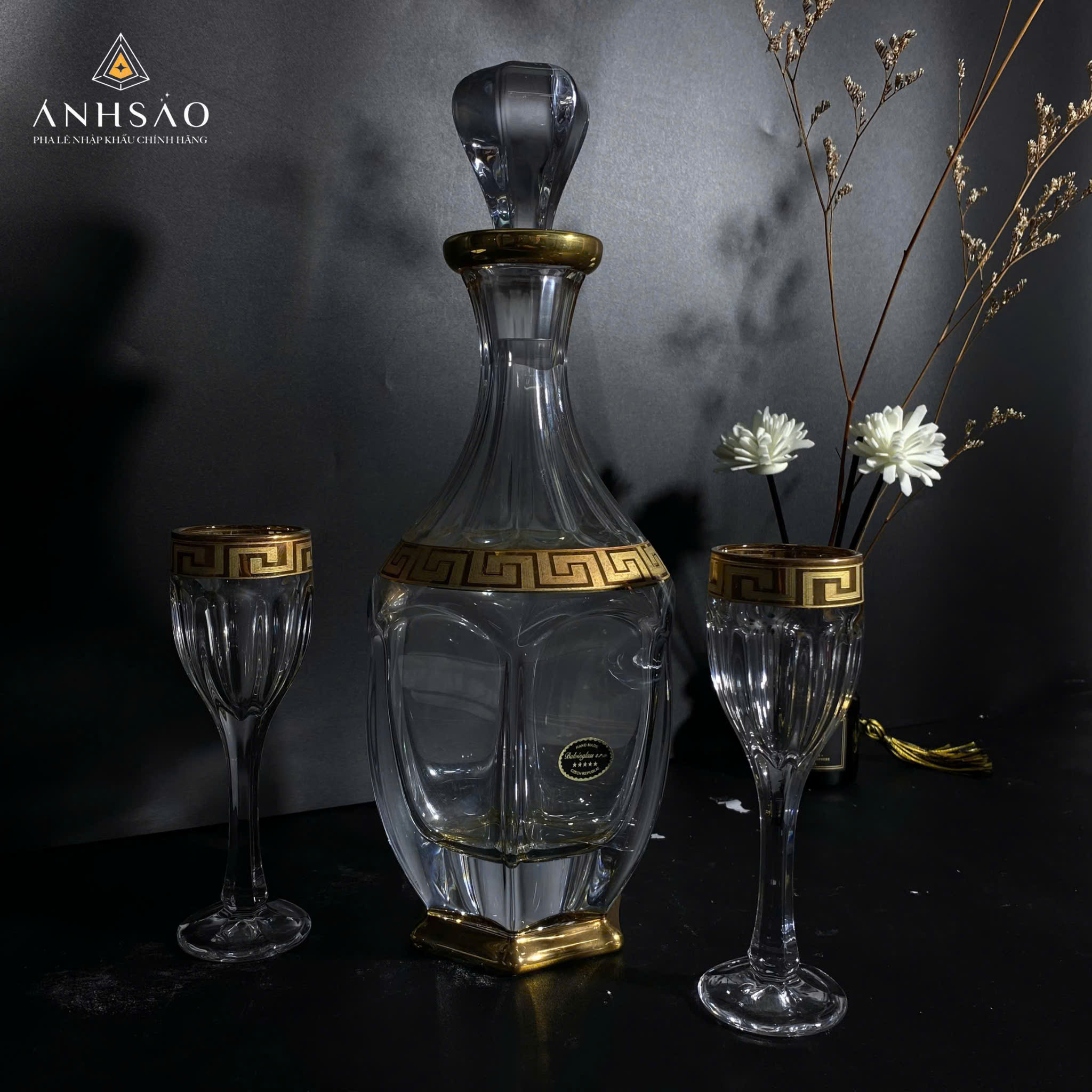 bộ bình rượu pha lê