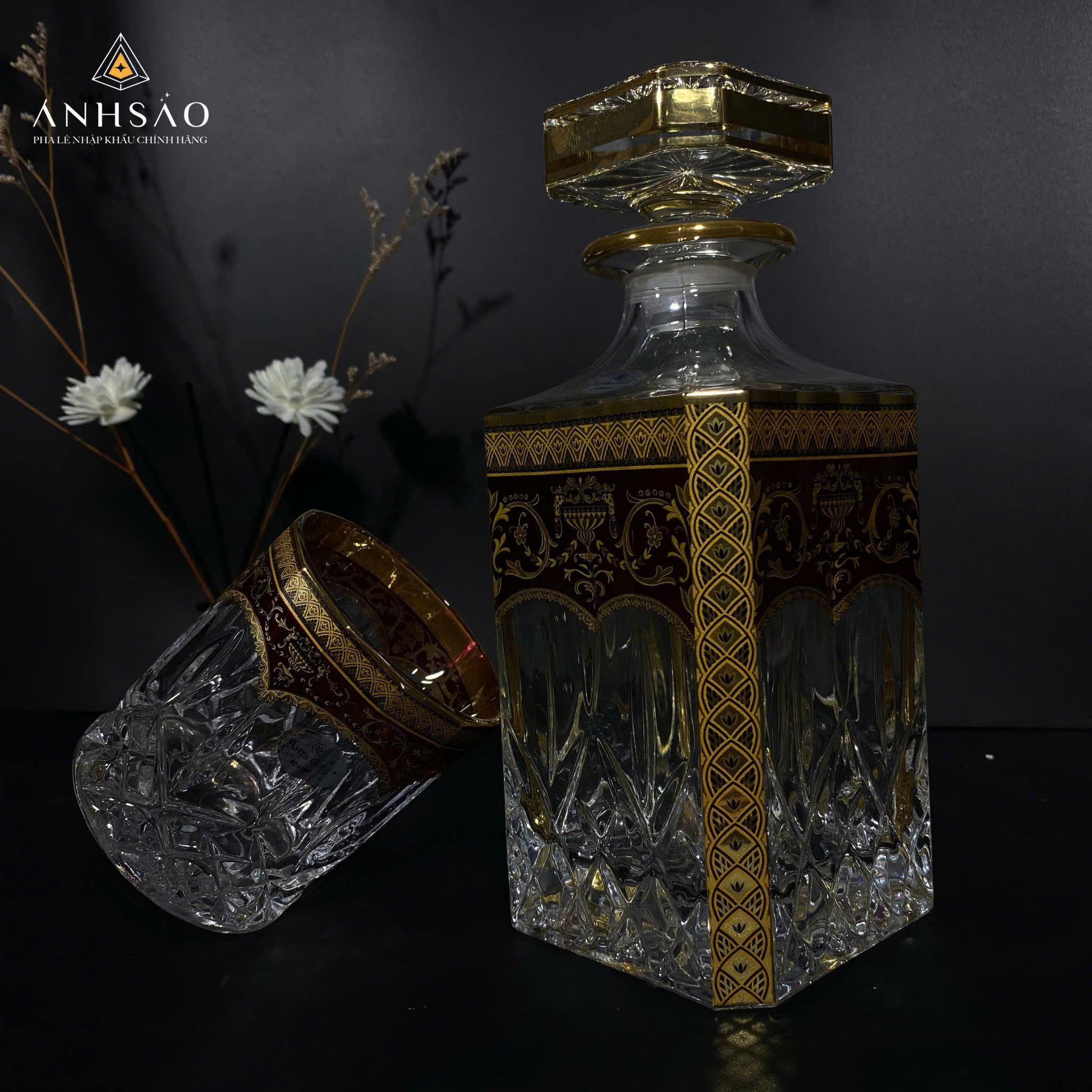 bộ bình rượu pha lê